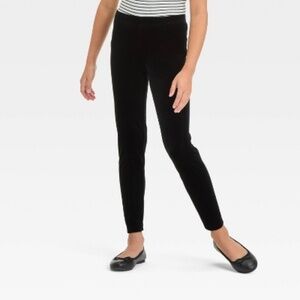 Girls' Velour Leggings - Cat & Jack, Black - Size: 4/5 XS